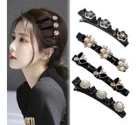 Sparkling Crystal Stone Braided Hair Clips, Braided Hair Clips for Women, Crystal Stone Braided Hair Clips, Stone Braided Hair Clips (4pcs-C)