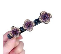 Sparkling Crystal Stone Braided Hair Clips, Braided Hair Clips for Women, Hair Accessories for Women, Hair Clips for Styling Sectioning (Champagne)