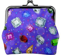 Sparkling Gems - Portamonete da donna in pelle, piccolo portamonete con chiusura a lucchetto a forma di bacio, regalo per ragazza, Come nella foto, Taglia unica, Organizer per borse