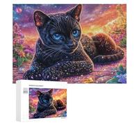 Sparkling Kitten on Magic Garden Path Puzzle 300 Pezzi Per Adulti Gioco Di Concentrazione Migliora Il Focus Regalo Per Svago 300 PCS