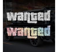 Sparkling Wanted - Adesivo autoadesivo glitterato in PVC per auto, laptop, camion, moto, pareti, finestre, bagagli, porte, decorazione multi-superficie (bianco + colorato)