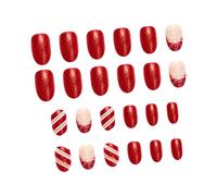 Sparklingwater French Tip Persist Hoofs Artificiale in plastica scintillata per feste Natale e festività stagionali Intelligenza computazionale rivestita ghiaccio scintillante