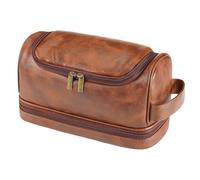 Sparklove Beauty case da uomo, grande kit da barba in pelle, essenziale da viaggio, regali per padre, papà, fidanzato, nonno, borsa da barba impermeabile per accessori da toeletta