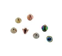 SparklWLeaf Piedini per Borse 10-30-100 pz 10mm Rame Solido Nichel Lucido Testa Turriforme Rivetto Borsa di Metallo Snap Rock Stud, Fondo della Borsa Rivetti A Vite(Rainbow,100 Pieces)