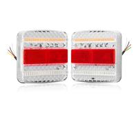 SPARKMOTO 2 x Fanali posteriori rimorchio omologati, 12V 24V universale fari rimorchio led,fanali posteriore per rimorchio furgone trattore, 5 Funzioni,ECE EMC Omologazione