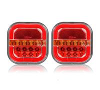 SPARKMOTO 2 x Fari rimorchio led omologati, 12V 24V universale fanali posteriori rimorchio con indicatore di direzione dinamico,5 funzioni Fanalino Posteriori LED,IP67,ECE EMC Omologazione