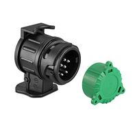 SPARKMOTO Adattatore Rimorchio 13 a 7 Poli per collegare Adattatore da presa13 Poli Auto a Spina 7 Poli rimorchio o portabic, Adattatore 13 a 7 Poli Gancio Traino,Adattatore con Cappuccio Protettivo