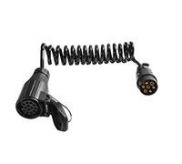 SPARKMOTO Cavo Adattatore rimorchio con Spina 7 Poli su Presa 13 Poli,Cavo di Prolunga 7 Poli Precablata 7 Fili Estensione Connettore Rimorchio,Lunghezza 1,8 m,12V Spiral Cavo di prolunga Rimorchio