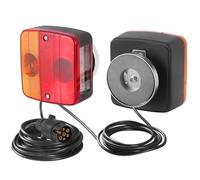 SPARKMOTO Fanali Posteriore Rimorchio Magnetico,Kit Luci Rimorchio 7 Poli Con Cavo 2.5/7.5M Connettore 7 Poli,Fari Posteriori Rimorchio Calamita