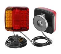 SPARKMOTO Fanali Posteriori Rimorchio Led Kit Magnetico, 12V Impermeabile Luci Posteriore Rimorchio Con Cavo Spina 7 Poli Magnete,Kit Fanali Rimorchio Led 7 Poli