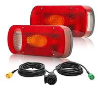 SPARKMOTO Kit Fanali Posteriori Rimorchio 13 Poli Con Cablaggio Cavo 5.5 m Spina 13 Poli,Set Di Luci Rimorchio 13 Pin Con Cavo Connettore Baoionetta