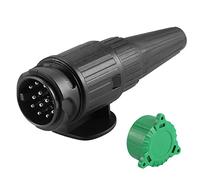 SPARKMOTO Spina 13 Poli rimorchioImpermeabile,Adattatore spina a 13 poli per il Collegamento di Rimorchi e Roulotte,spina per rimorchio 13poli con cover verde,Spina Rimorchio 13Poli per Auto RV(Nuovo)