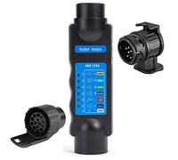 SPARKMOTO Tester Rimorchio 7 Poli, 12V Tester Luci Rimorchio con adattore 13 a 7 Poli E adattore 7 a 13 Poli Rimorchio,Tester con adattore Rimorchio per RV Caravan Diagnostica Circuito di Cablaggio