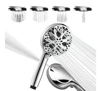 Sparkpod 10-Setting High Pressure Shower Head - Luxury 13 cm High Flow Hand Held Shower Head with High Pressure Jets - (Chrome)