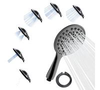 SparkPod 6 Function High Pressure Shower Head 6`` Wide Grey NUOVO