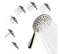 SparkPod 6 Function High Pressure Shower Head 6`` Wide Nickel NUOVO