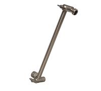 SparkPod Braccio di estensione per soffione doccia in ottone massiccio da 27,9 cm, flessibile in altezza e angolo regolabili, per soffione doccia a pioggia con blocco robusto, collegamento universale