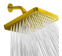 SparkPod Fixed Shower Head High Pressure 20cm Square Gold NUOVO
