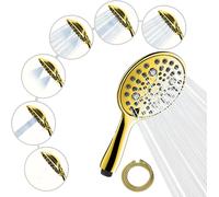 SparkPod High Pressure 6 Function 6`` Shower Head Gold NUOVO