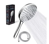 SparkPod Soffione doccia a mano ad alta pressione con tubo, grande lato da 15,2 cm, doccia a pioggia con tubo extra lungo da 1,8 m, design di lusso, installazione in 1 min (cromato)