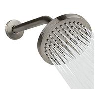 SparkPod Soffione doccia a pioggia da 15,2 cm con braccio doccia da 22,9 cm, pioggia ad alta pressione, goditi docce calde a risparmio energetico più a lungo - Installazione senza attrezzi