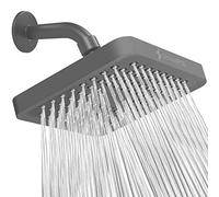 SparkPod Soffione doccia con pioggia ad alta pressione, design di lusso di alta qualità, installazione in 1 minuto, ricambio regolabile facile da pulire per il soffione doccia del tuo bagno (grigio