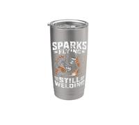 Sparks Flying Ancora Saldatura Saldatore Metal Worker Uomini Bicchiere termico in acciaio inox doppia parete