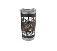Sparks Flying Ancora Saldatura Saldatore Metal Worker Uomini Bicchiere termico in acciaio inox doppia parete