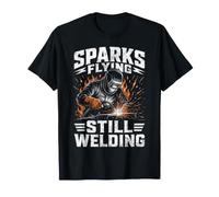 Sparks Flying Ancora Saldatura Saldatore Metal Worker Uomini Maglietta