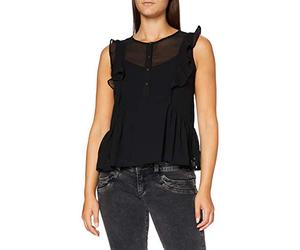 SPARKZ COPENHAGEN Donna Iman Sleeveless Top Camicia Not Applicable, Nero, L