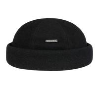Stetson Sparr Cappellino da Portuale - Berretto Invernale da Uomo - con Fodera in Pile - Berretto in Lana con Cachemire - Autunno/Inverno Nero XL (60-61 cm)