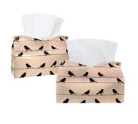 Sparrow Birds Flock on Power Line Wire Tissue Box Cover, rettangolare porta fazzoletti decorativo per il viso dispenser per tovaglioli per bagno, cucina, tavolino da caffè auto
