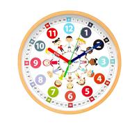 Sparrow High " Orologio analogico educativo colorato per bambini - Orologio silenzioso senza ticchettio da 25,4 cm | Impara e racconta l'ora chiaramente, insegna l'ora facilmente, decora la stanza |