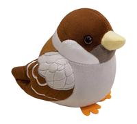 Sparrow Peluche - Simpatico uccello di peluche da 15 cm, peluche peluche realistico, compagno di peluche morbido con morbido materiale di peluche | Decorazione da viaggio ideale per la casa per