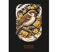 Sparrow Tattoo Notebook - Japanese Style Art Journal: Suzume Bird Design Inspired by Traditional Japanese Tattoo Art