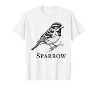 Sparrow Vintage Bird Common Songster Wildlife Study Notes Maglietta
