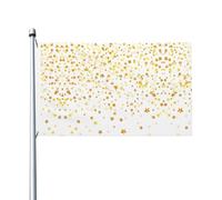 Sparsed Dreamy Stars and Spots - Bandiera decorativa per feste con occhielli, adatta per interni ed esterni, 9 x 1,5 m