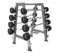 Spart Fitness Rastrelliera porta bilanciere precaricati supporto pesi 10 file