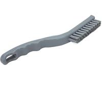 SPARTA Spazzola per dettagli per fughe, spazzola per fessure con foro per appenderla, per bagno, cucina, piano di lavoro, plastica, 22,9 cm, grigio