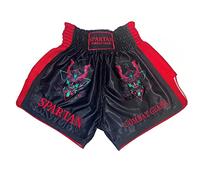 Spartan Combat Gear Pantaloncini Muay Thai MMA Kickboxing e Grappling | Rete Traspirante, Elastico in Vita, Kickboxing, Arti Marziali