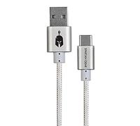 Spartan Gear - Double Sided USB Cable (Type C) (Length: 2m - Compatible With PlayStation 5, Xbox Series X/S, Tablet, Mobile) (Colour: White) -