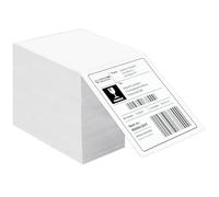 Spartan Industrial Etichette termiche dirette Fanfold da 10,2 x 15,2 cm (1000 pezzi, 1 pila) - Etichette di spedizione stampabili, identificazione della confezione - Compatibile con stampanti termiche