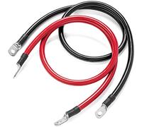 Spartan Power 4 awg Cavo della Batteria Set - Sezione del Filo Forno (12 Piedi Set - 3/8", 3/8 "terminali ad Anello)