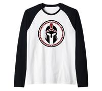 Spartan Warrior Helmet Ancient Greece Battle History Spartan Maglia con Maniche Raglan