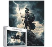 Spartan Warriors on top of a Mountain Puzzle da 1000 pezzi per adulti atmosfera di guerra puzzle colorato puzzle fai da te per decorazione domestica regali puzzle famiglia perfetto per serate di gioco