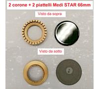 SPARTIFIAMMA 2 ANELLI Ø 66 mm + 2 PIATTELLI Ø 69 mm STAR MEDIO MADE IN ITALY
