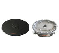 SPARTIFIAMMA + BRUCIATORE ADATTO ARISTON CUCINA OVALE NERO LUCIDO COD S 0243