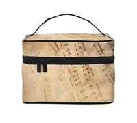 Spartiti in Cinque Linee Grande Capacità Portatile Impermeabile Sacchetto Cosmetico 23x17x16cm per Viaggi Sport All'aria Aperta Regalo Compagno di Matrimonio, Nero , Taglia unica