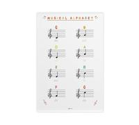Spartiti musicali per bambini, numeri, appendice educazione musicale, canto a vista, apprendistato pianoforte, tela decorativa, paesaggio per camera da letto, ufficio, 50 x 75 cm