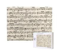 Spartiti musicali,Puzzle in legno da 500 pezzi, gioco di famiglia, puzzle per adulti e adolescenti, decorazioni per la casa